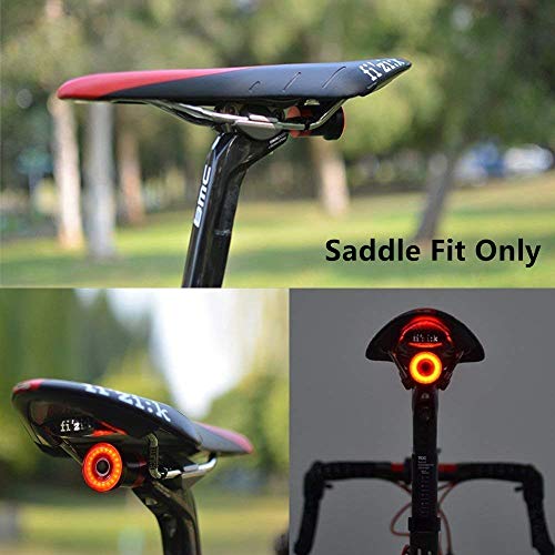 1 one enjoy Luz de Cola para Bicicleta Inteligente Ultra Brillante, luz de Bicicleta Recargable, Encendido/Apagado automático, Luces de Bicicleta LED Impermeables IPX6 (Black)