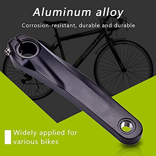 170 mm/6,69 Pulgadas Bicicleta Izquierda Brazo de Manivela Agujero Redondo Aleación de Aluminio Accesorio de Repuesto para Bicicleta Shi-Mano M4050 M590 M610 SLX XT XT-R Juego de Bielas(Negro)