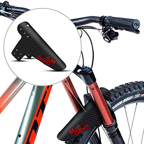 2 Piezas Guardabarros Bicicleta Montaña, Guardabarros MTB, Fibra de Carbono, Compatible con Guardabarros Delantero y Trasero, para Bloquear la Suciedad en la Bicicleta