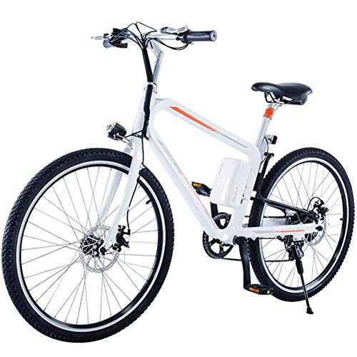 26 Pulgadas Bicicleta Eléctrica, Off Road-Bicicleta De Montaña, Pedal Asistida Cojín De Bicicleta Eléctrica Grasa Frenos De Disco Hidráulico De Amortiguación para Hombre De La Bici