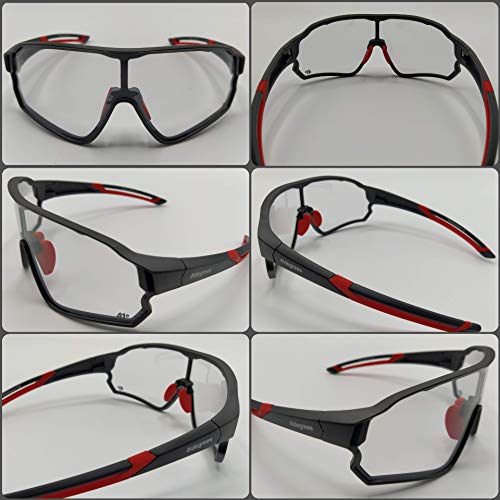 41degrees. Gafas de Sol Fotocromáticas con 2 Lentes Intercambiables. 2 en 1 Gafas de Ciclismo Polarizadas UV400 para Running, Esquí... Máscara Unisex Modelo Tramuntana