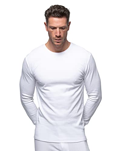 Abanderado Termal algodón Invierno C/Redondo Camiseta térmica, Blanco, L para Hombre