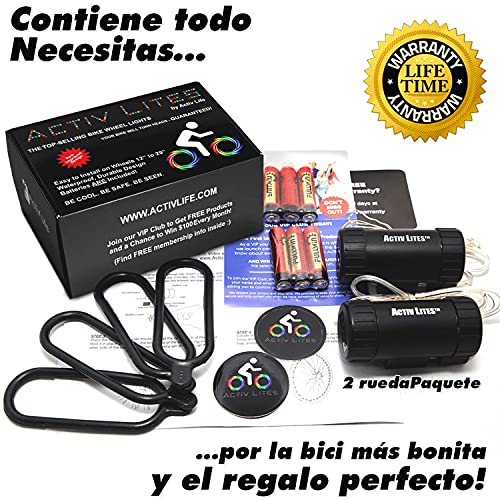 Activ Life Luces LED bicis (Set de 2 Rosa). Regalo de cumpleaños más Popular para niñas de 3+, Adolescentes y Mujeres. Regalo Original de San Valentín para su Mujer, Madre, Amiga, Hermana.