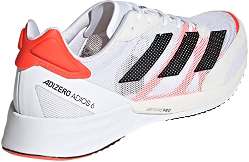 adidas Adizero Adios 6 M, Zapatillas para Correr Hombre, FTWR White Core Black Solar Red, 46 EU