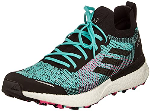 adidas Terrex Two Ultra Primeblue, Trail Running Shoe Hombre, Acid Mint/Core Black/Screaming Pink, 42 2/3 EU