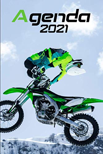 Agenda 2021 Moto: Agenda 2021 Semainier Motocross format A5 Planificateur organisateur hebdomadaire mensuel - Agenda professionnel - Agenda de poche ... 2 pages - cadeaux pour motard biker lovers
