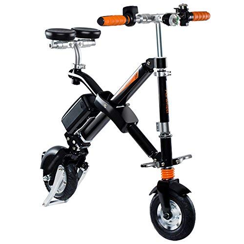 Airwheel Bicicleta eléctrica plegable E6 con batería desmontable (negro)