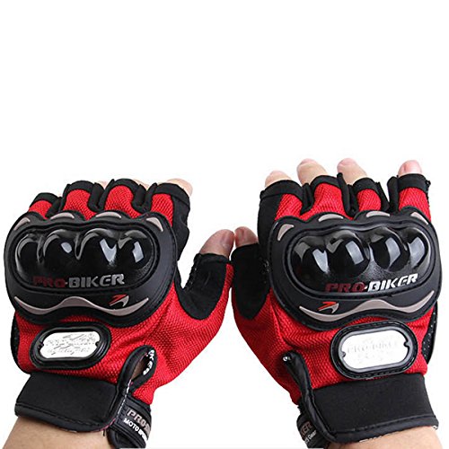 Alamor Moto Racing Medio Guantes Dedo Seguridad Bici para Pro-Biker Mcs04-Black-Xxl