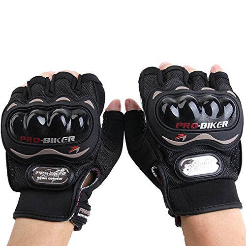 Alamor Moto Racing Medio Guantes Dedo Seguridad Bici para Pro-Biker Mcs04-Black-Xxl