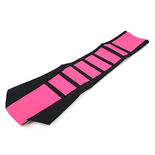 Alamor Universal Soft Gripper Funda De Asiento De Motocicleta Raya De Polvo Caucho Dirt Bike Enduro-Rosa