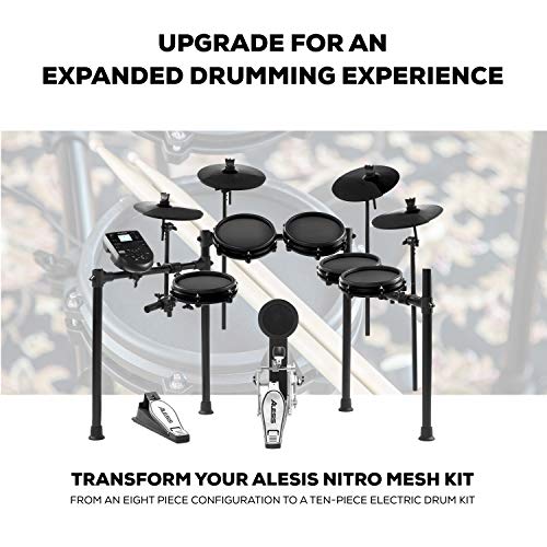 Alesis Pack de expansión para Nitro Mesh Kit - Expansión para batería eléctrica Nitro Mesh Kit con parche de malla de doble zona y platillo de 10"