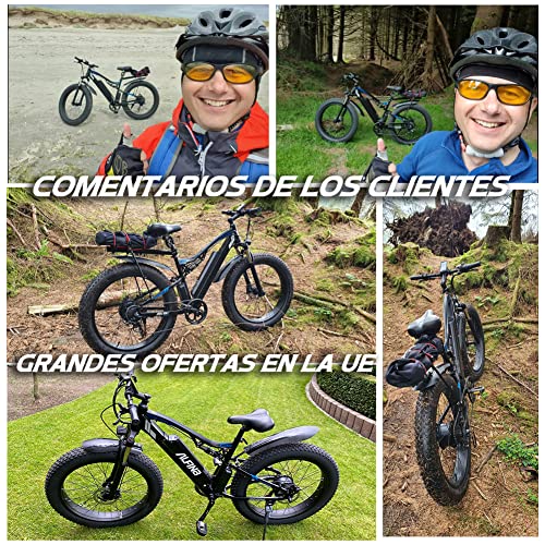 ALFINA X-03plus 48V 17AH Bicicleta eléctrica Mountain ebike 26 Pulgadas Impermeable Bicicleta eléctrica batería de Litio