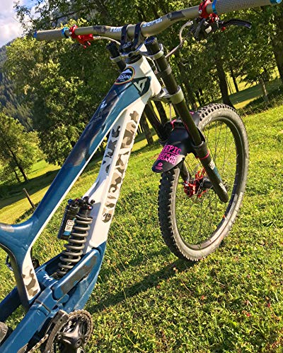 All Mountain Style AMSFG5CLCM Protector de Cuadro Full – Protege tu Bicicleta de Las rayadas y Golpes, Transparente/Camo posibles arañazos, Adultos Unisex