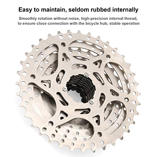 Alomejor Casete de 8 velocidades 11-36T de relación Amplia MTB Cassette de Bicicleta de montaña Apto para Bicicleta de montaña, Bicicleta de Carretera, MTB