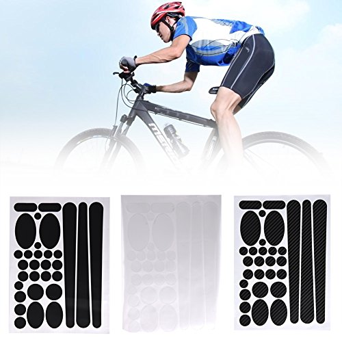 Alomejor Pegatinas de calcomanías de Bicicleta Juego de Protector de Bastidor y Cadena para Bicicleta de montaña Cadena de Bicicleta de Carretera Protectora Negra(Black)