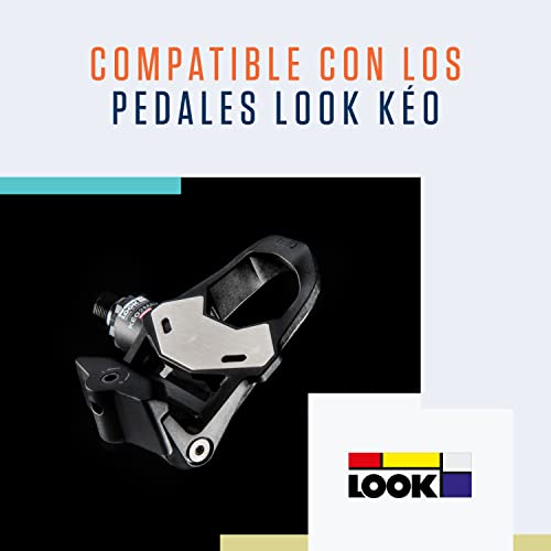 Alphatrail Look Keo Calas Alfred 0° Float I Puntos de Contacto Antideslizantes I Incl. el Kit de Montaje I Compatible con los Pedales de Clic i.a. Look Keo