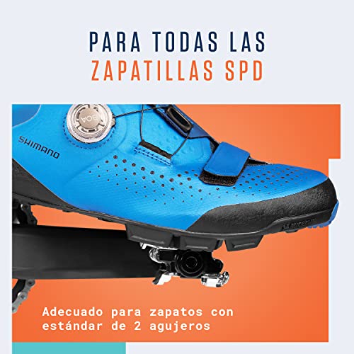 Alphatrail Shimano SPD Calas Carter I Multi Release I Adecuado para Spinning I Incl. el Kit de Montaje I Compatible con los Pedales de Clic i.a. Shimano XTR, Shimano XT, Saint, SLX & Deore