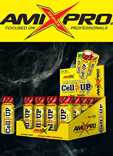 Amix - Cellup Shot - Suplemento Alimenticio - Contiene Cafeína - Aumenta la Fuerza y Congestión Muscular - Fórmula Pre-Entrenamiento - Nutrición Deportiva - Sabor a Cola - 20 Viales de 60 ml