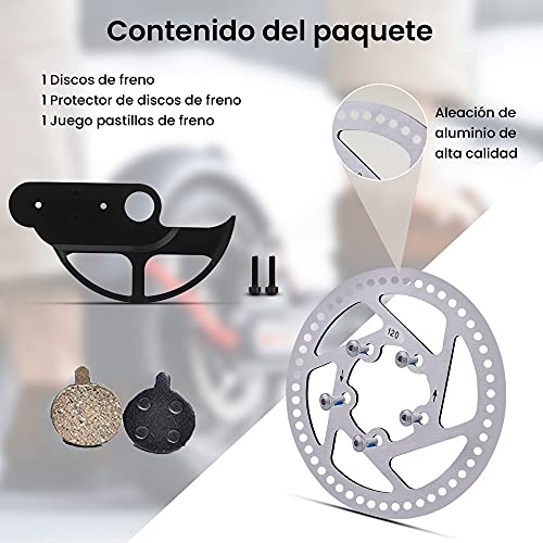 ANSENI Discos de Freno,Protector Discos de Freno,Pastillas de Freno Compatible para Patinete Electrico Xiaomi Mijia M365 Pro,1S,Pro2,Piezas de Recambios Xiaomi Scooter Eléctrico(Disco de Freno 120MM)