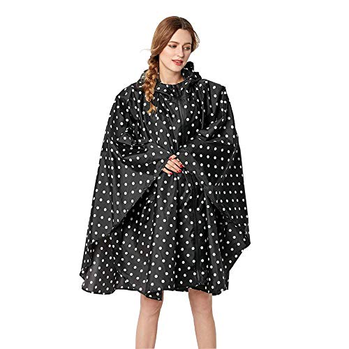 Anyoo Ligero Impermeable Impermeable Impermeable Reutilizable Poncho con Capucha Impermeable