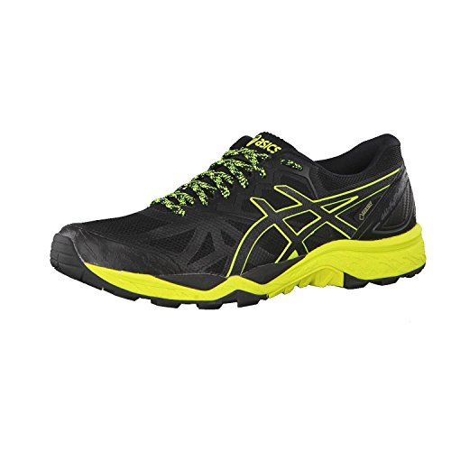 Asics Gel-Fujitrabuco 6 G-TX, Zapatillas de Running para Asfalto Hombre, Negro (Black/Safety Yellow/Black 9089), 42 EU