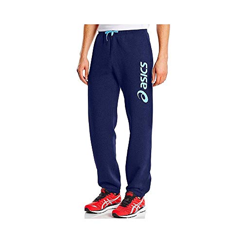 ASICS Logo esposada Pantalones para Hombre, Pantalones, Hombre, Color Azul - Indigo Blue, tamaño Mediano