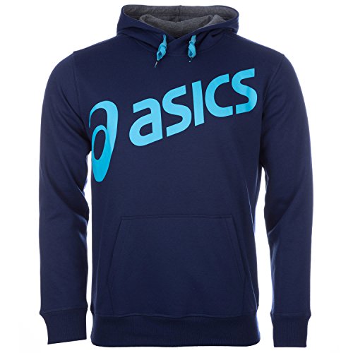 ASICS Logo sobre la Cabeza con Capucha para Hombre, Hombre, Color Azul - Indigo Blue, tamaño Small