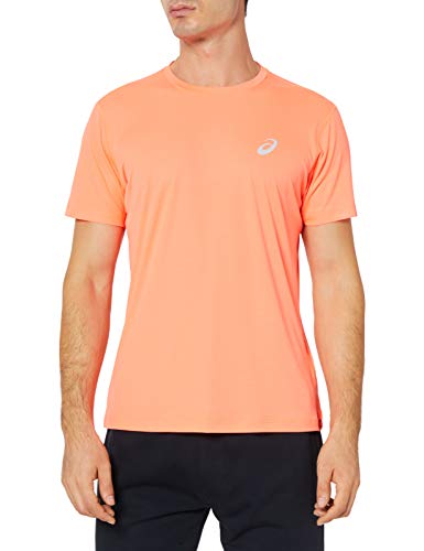 ASICS Silver SS - T-Shirt, Flash Coral, Talla XX-Large