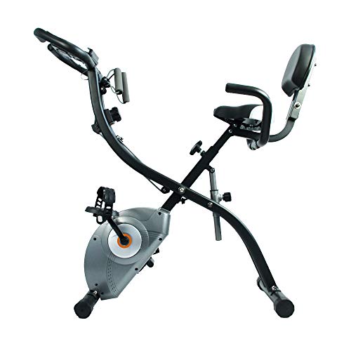 ATIVAFIT Bicicleta de Ciclismo Interior Plegable magnética Vertical Bicicleta estática giratoria reclinable Bicicleta de Ejercicio