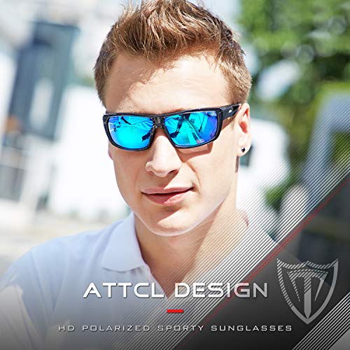 ATTCL Gafas de sol polarizadas para hombre que conduce 100% anti UV400 Gafas de pesca en bicicleta Blue 2021