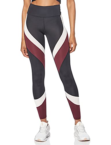 Aurique Leggings deportivos para Mujer, Negro (Black/Port Royale/Blush), L