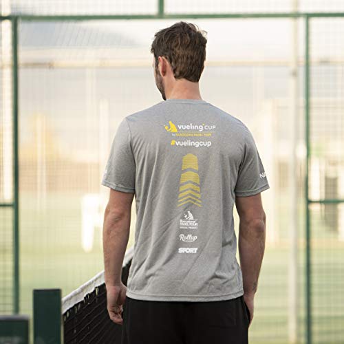 Barcelona Padel Tour | Camiseta Manga Corta Técnica Vueling Cup Hombre | Estampación Especial de Pádel | De Tacto Suave y Secado Rápido | Ropa Deportiva