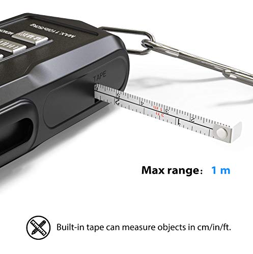 Báscula Digital para Equipaje, Dr.meter Báscula Pesca Digital Balanza colgante hasta 50kg/110 lb, digital, con pantalla LCD retroiluminada, cinta métrica y 2 pilas AAA