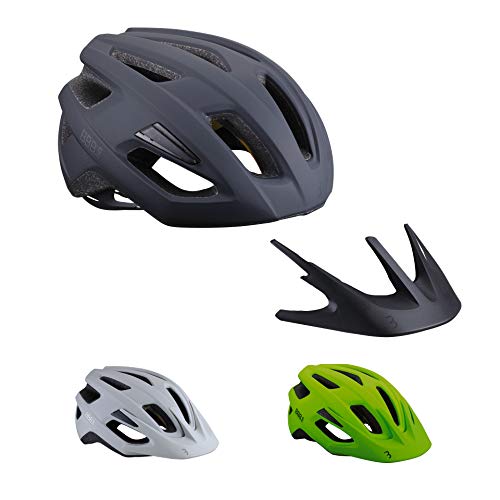 BBB Cycling Unisex's Dune 2.0 BHE-22B Casco de ciclismo de carretera y montaña MIPS Protección de seguridad ligera y desmontable visera certificada CE para hombre y mujer, talla M (55-58 cm)