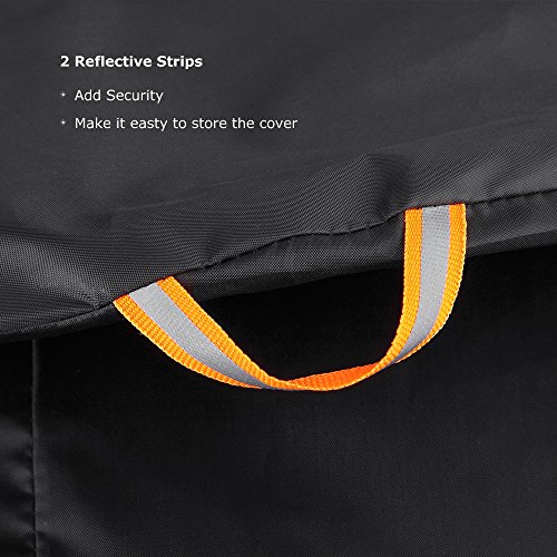 Beeway Funda para Moto, Cubierta de Motocicleta 190T UV Protectora Impermeable con Agujeros de Bloqueo - XXL