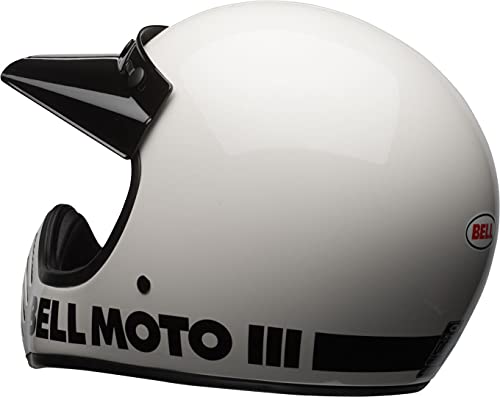 Bell Moto-3 Cascos, Hombre, Classic White, M