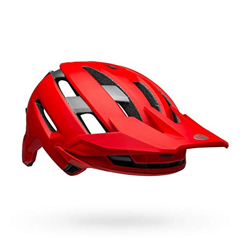 BELL Super Air MIPS Casco de Bicicleta de montaña, Hombre, Mate/Rojo Brillante/Gris, M | 55-59cm