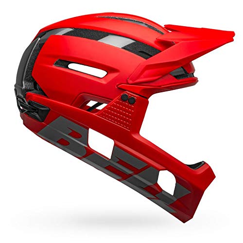 BELL Super Air R MIPS Casco para Bicicleta de montaña, Hombre, Mate/Rojo Brillante/Gris, M | 55-59cm