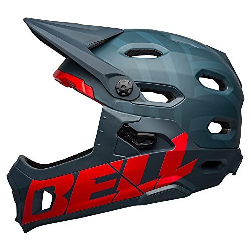 BELL Super DH Prime Matte Blue/Crimson, M