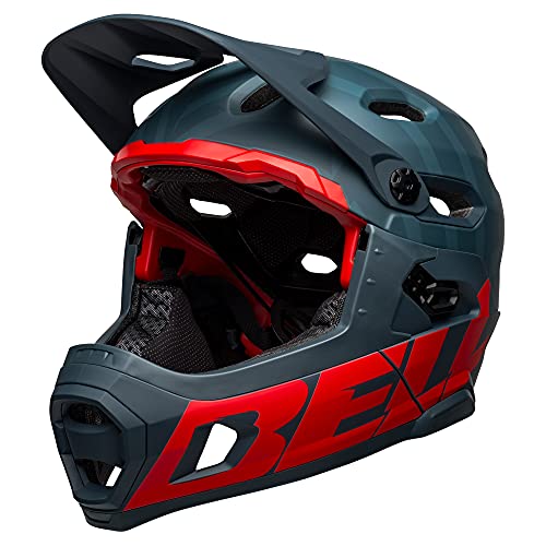 BELL Super DH Prime Matte Blue/Crimson, M