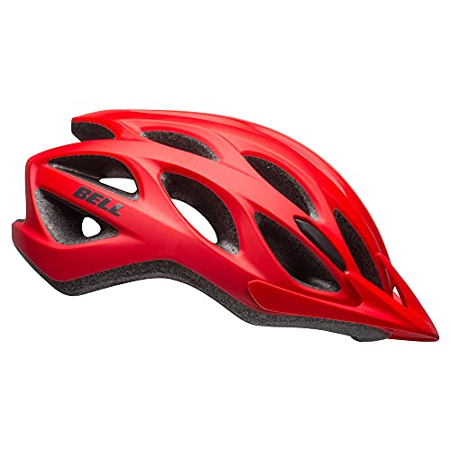 BELL Tracker - Casco de Ciclismo, Color Rojo y Negro Mate