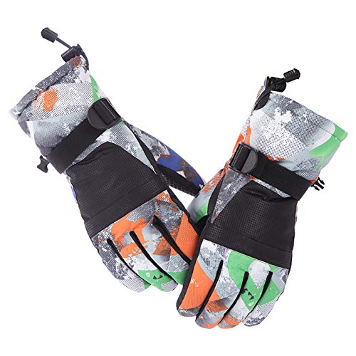 BenBoy Guantes de Invierno Termicos Esquí Impermeable Antideslizante a Pantalla Táctil Cálido Guantes Bicicleta Correr Moto Ciclismo Deporte Escalada Conducir para Hombre Mujer,ST003-Camouflage-XL