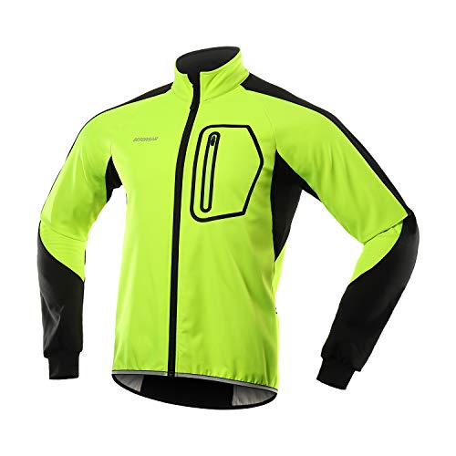 BERGRISAR Chaqueta Ciclismo Hombre Invierno Abrigo Impermeable Polar  Softshell Chaqueta MTB Maillots de Motorista BG011