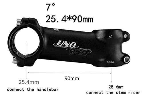 BESNIN Potencia MTB, Potencia Bicicleta 7 Grados 25.4mm 90mm Potencia Bicicleta Carretera Potencia Bicicleta Montaña(aleación de Aluminio)