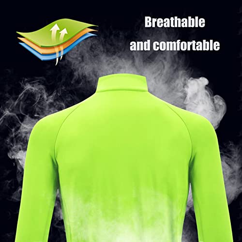 Beylore Maillot Ciclismo Hombre Invierno Manga Larga Maillots Bici Hombre MTB Térmico Impermeable Reflectante Transpirable Ropa Ciclismo con Cremallera Completa y 3 Bolsillos Traseros,Azul,M