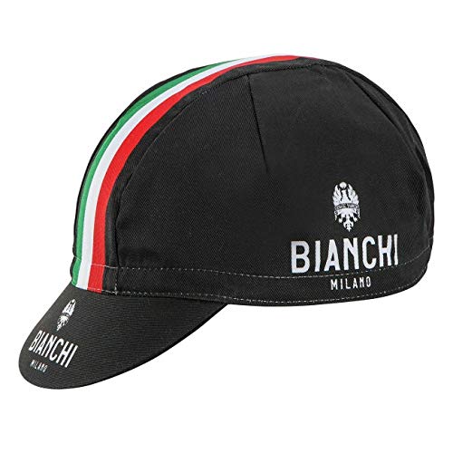 Bianchi Milano Gorra de Ciclismo Unisex de neón, Unisex, Gorra de Ciclismo, 01698604200C000.07 4000, Negro, Talla única