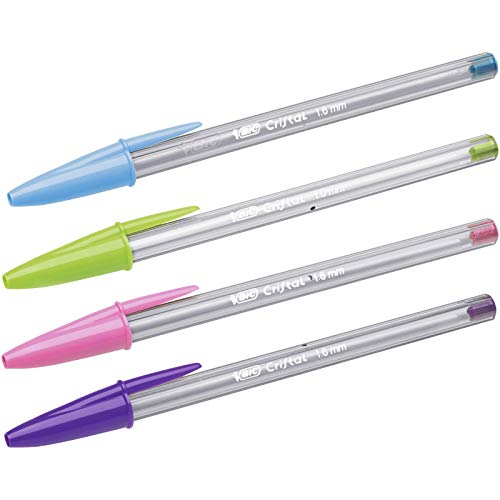 BIC Cristal Multicolour Bolígrafos Punta Ancha (1,6 mm) – Colores Surtidos, Bolsa de 20+7 Unidades, ideal para dibujos y anotaciones