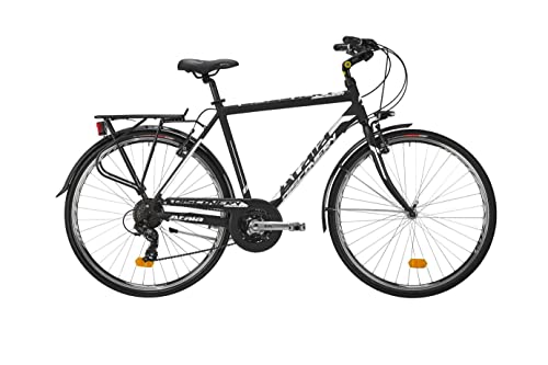 Bicicleta de ciudad Atala Discovery S 21 velocidades, color negro/blanco, talla 49