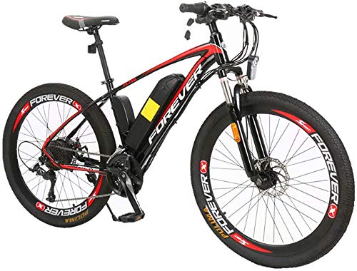 Bicicletas Bicicleta Eléctrica De Montaña E Bicicleta Para Adultos 26 '' Bicicleta Eléctrica 250W 27 Velocidades Cuadro De Aleación De Aluminio Con Luz De Bicicleta, Batería De Litio Extraíble Y Carga