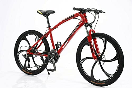 Bicicletta - Bicicleta de montaña (26 pulgadas, freno de disco, suspensión de horquilla de suspensión), color negro